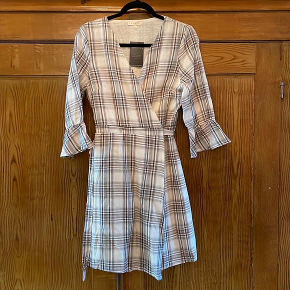 Promesa Dresses & Skirts - Promesa Plaid Cotton Wrap Dress